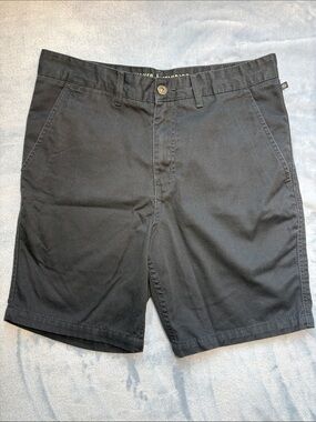 Free World Men's Black Flat Front Shorts - Clean Everyday Style